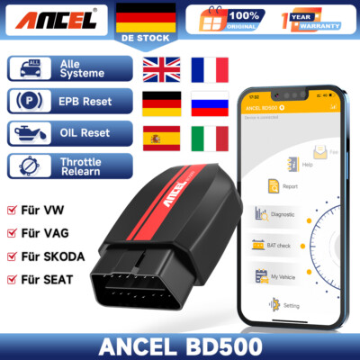 Ancel BD500 OBD2 Diagnosegerät Auto Scanner Fehler Auslesegerät EPB ABS für VW