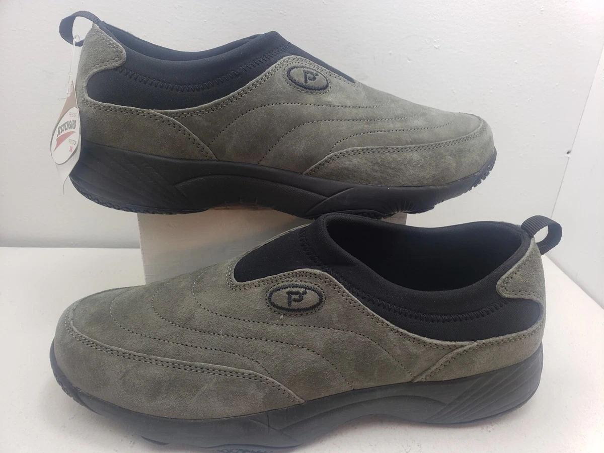 Women s Propet Wash Wear Slip on W3851 Gray Suede Size 9.5 W