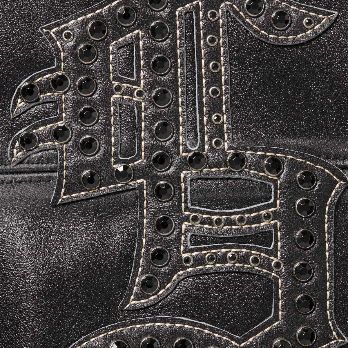 Supreme Gem Studded Leather Jacket Black Brown 2colors | eBay