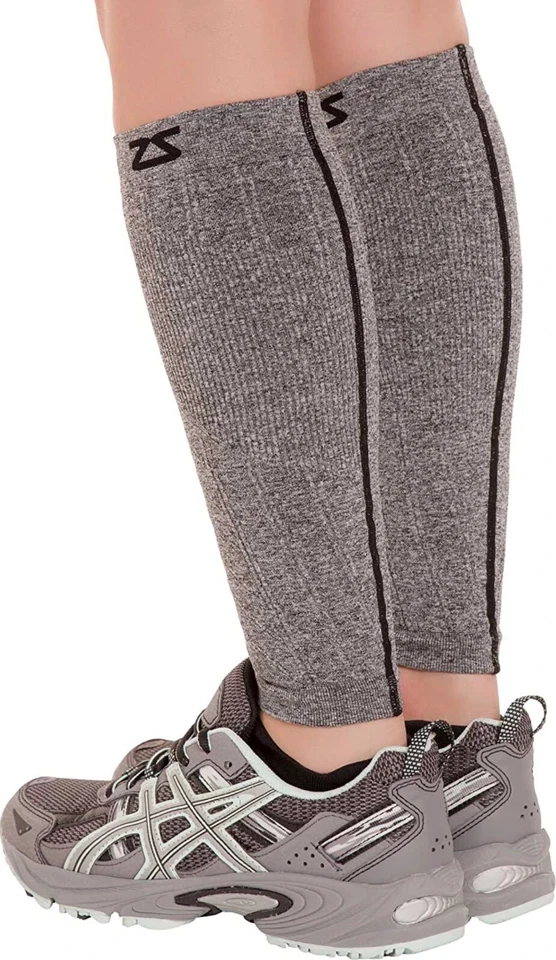 Mangas de compresión unisex con soporte para pantorrilla y espinilla gris talla XS Zensah L49118 Foto 2 de 2