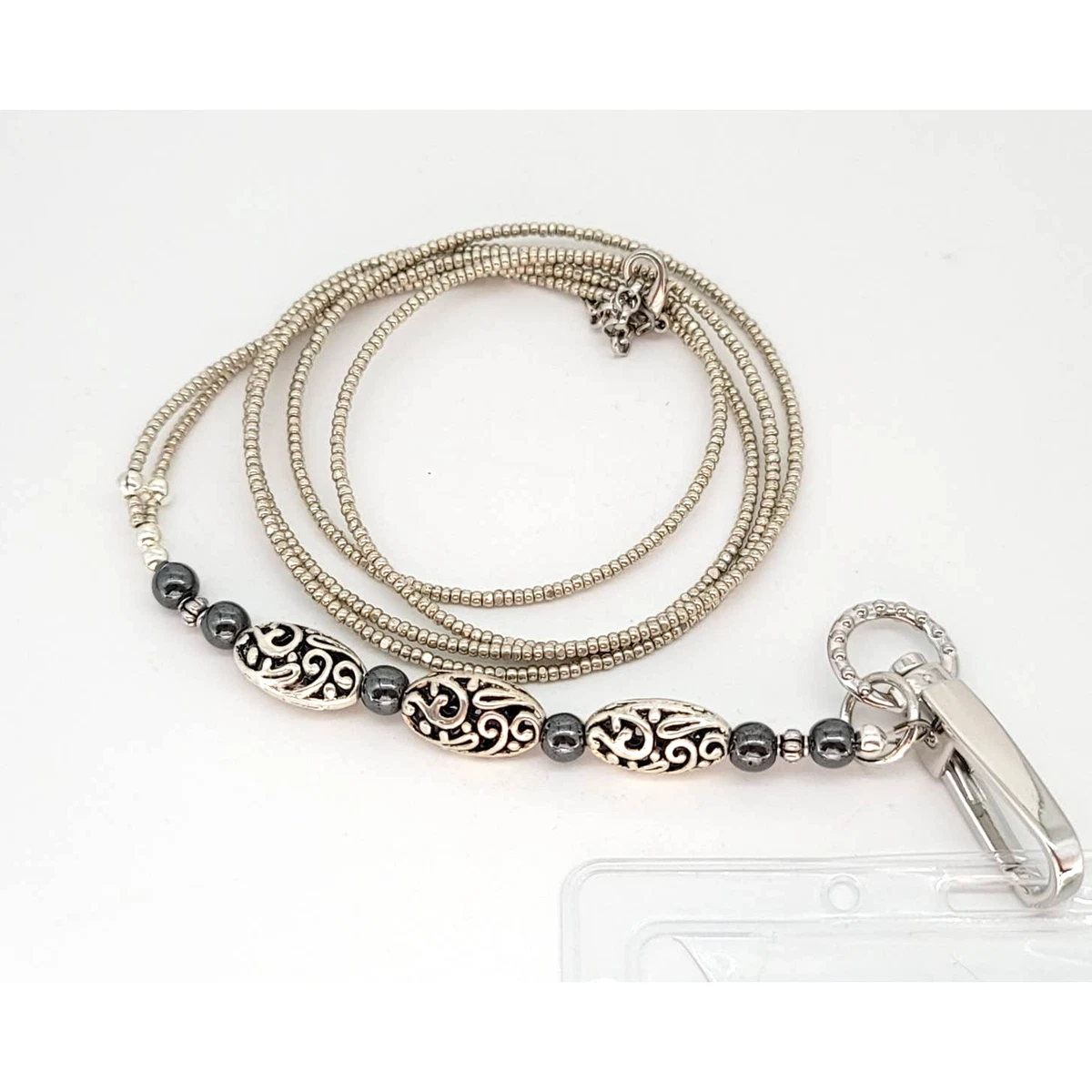 Long Lanyard Necklace Badge ID Holder Card Key Fob Women Fancy