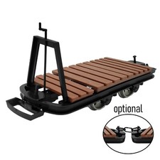 Flachlore mit Bremserbühne Grubenhunt Feldbahnwagen grau Spur-G als Bausatz