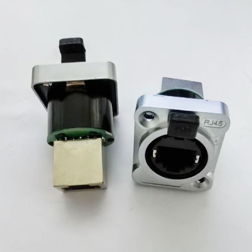 4x CAT5/6 RJ45 Feed-through Ethercon telaio montaggio a pannello RJ45 sistema di connettori - Foto 6 di 11