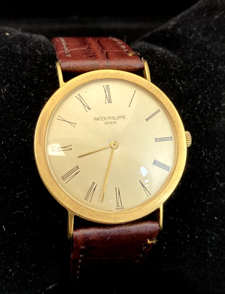 Patek Philippe — MEN'S SWISS PATEK PHILIPPE 18K YELLOW GOLD CALATRAVA WATCH - JUST FULLY SERVICED