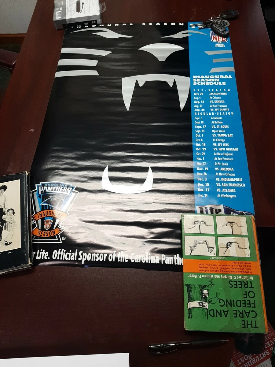 Carolina Panthers 1995 Season Poster Inaugural Season NFL rare