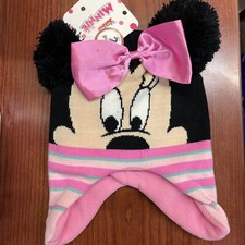 DISNEY JUNIOR TODDLER GIRL Minnie Mouse Hat/Mitten Set ONE SIZE: 2T-4T NWT