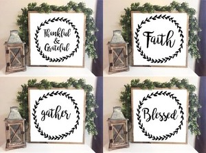 Selig Dankbar Faith Landhausstil Family Sign Home Decor Print 20