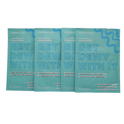 4 Pack Patchology Moodmask Get Dewy With It Mega Moisture Sheet Mask- No Box