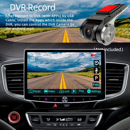 Single 1DIN Rotatable 10.1" Android 12 Carplay Car GPS Stereo Radio WIFI Player - Picture 9 of 16