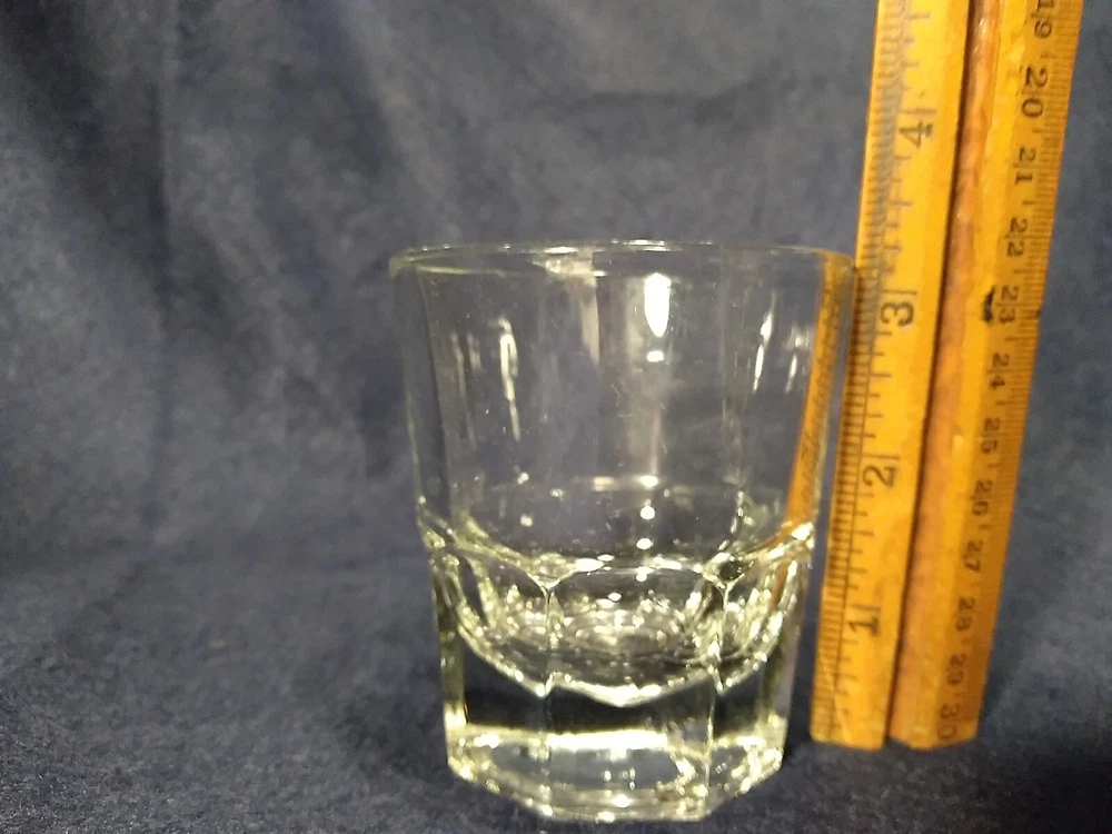 Tumbler Glasses Octagonal 3 oz Old Fashioned Style Barware Set Of 6