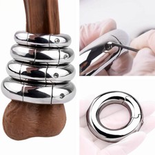 Male Heavy Ball Stretcher 304 Stainless Steel Scrotum Ring Weight Enhance Delay