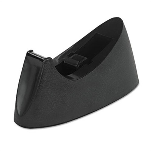 Desktop Tape Dispenser, 1 Core, Weighted Nonskid Base, Black-image