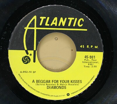 DIAMONDS 45rpm REISSUE A Beggar For Your Kisses b/w Call Baby Call