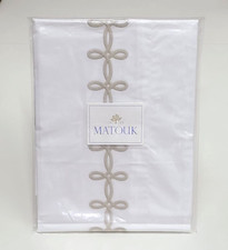 Matouk Gordian Knot King Pillow Sham Truffle 500TC Egyptian Cotton Percale