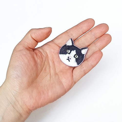 Brooch Backpack Tote Bag Pin Embroidery Cartoon Lifelike Tuxedo Cute Cat Unique - Foto 2 di 3