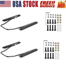 2xSeat Base Slider Rail Brackets Car Bucket Seats Single Dual Locking Adjustable