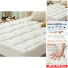 Mattress Topper Full Size Extra Thick Plush Cooling Pillow Top Bed Cover