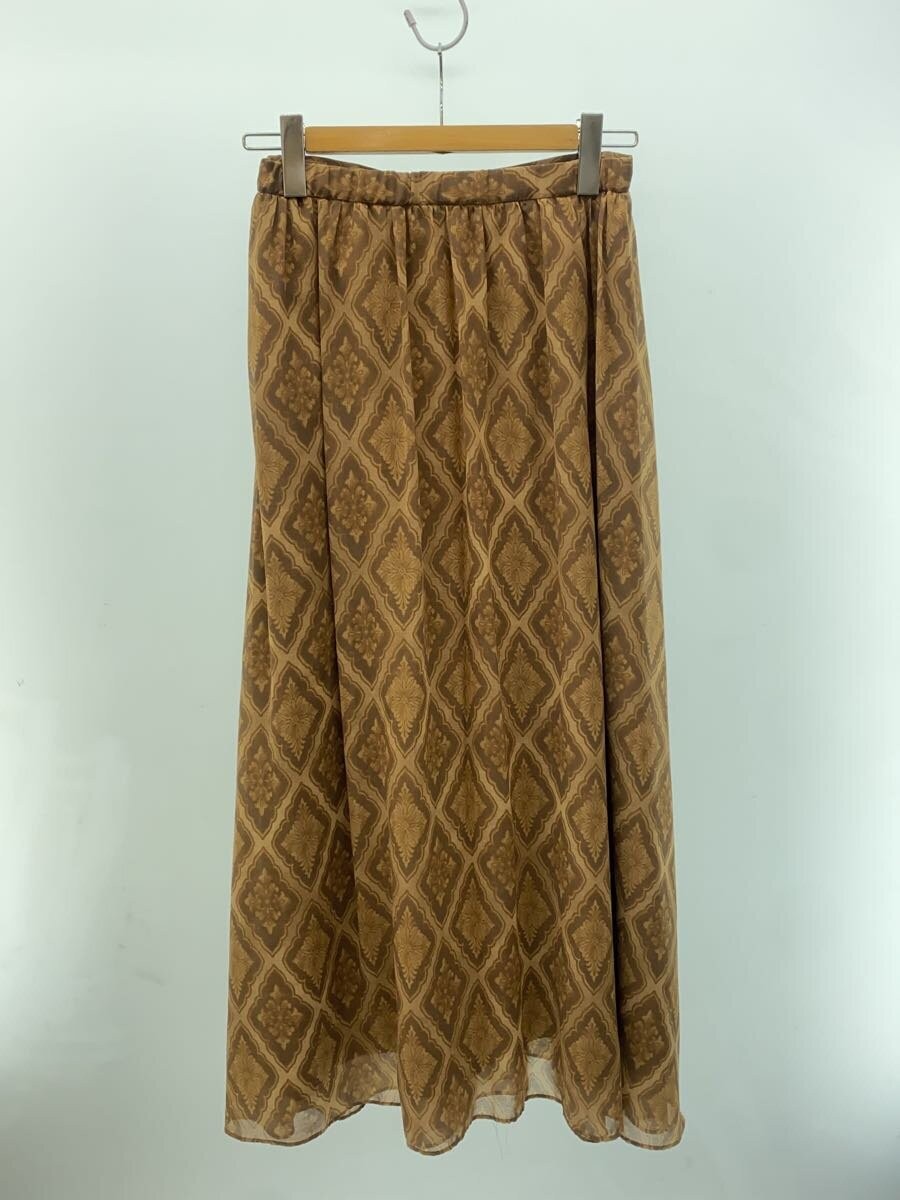 AMERI Long Skirt M Polyester BRW All Over Pattern - image 2