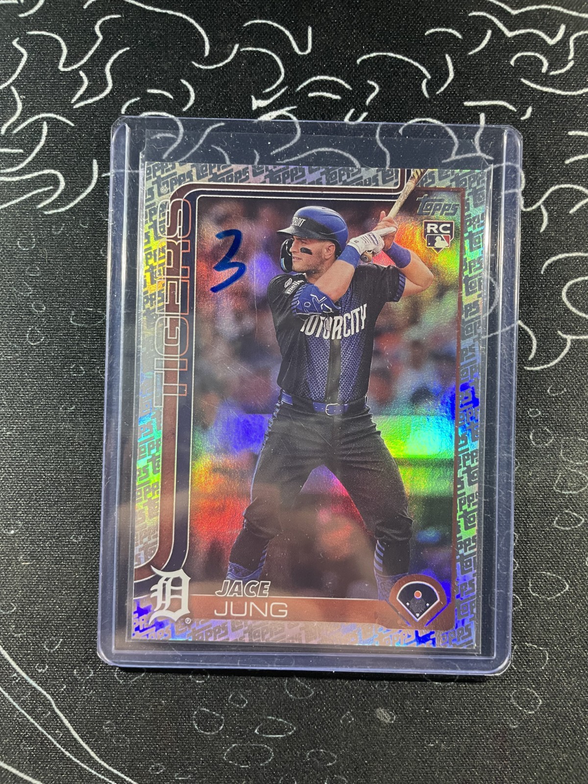 2025 Topps Series 1 - Jace Jung #80 Fanatics Exclusive Topps Foil Pattern (RC)