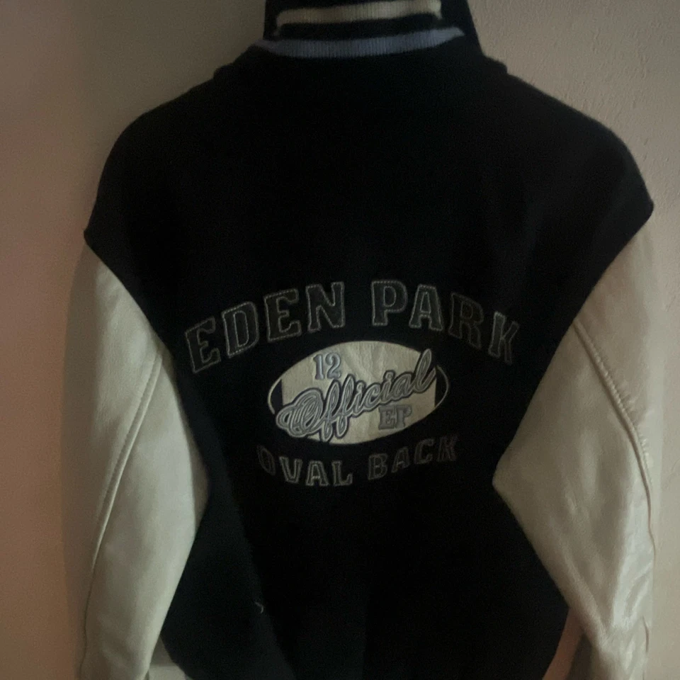 Eden Park - Blouson noir velour (H)  [2005 COLLECTOR] manches Cuire taille (M) - Photo 2/3