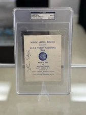 Ernie Davis 1962 SCCS Basketball Autographed Program PSA 9 Browns/Syracuse