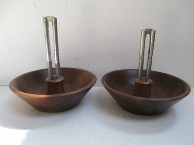 2--- Nutcracker Bowls--2--Nut Crackers - Black Walnut Wood