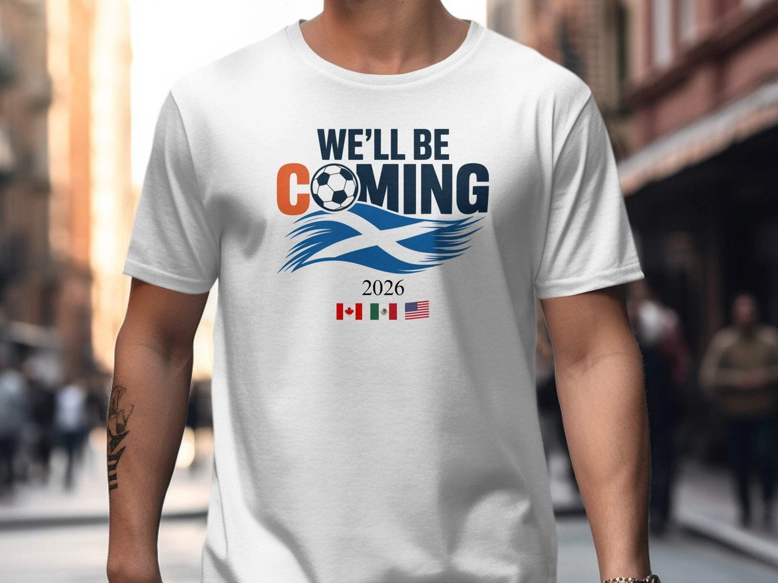 We'll Be Coming Scottish Football World Cup 2026 T-Shirt