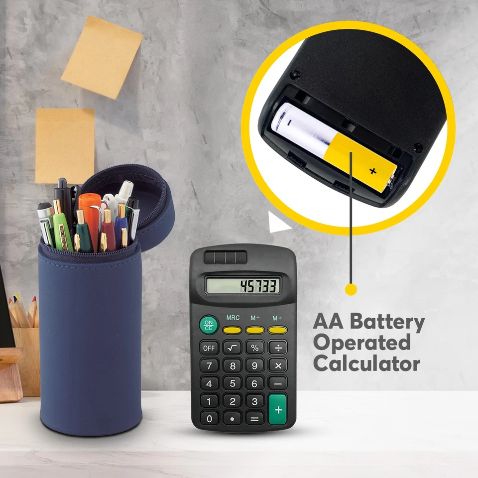 2-20 Mini Pocket Calculator Small| 8 Digit Display Office Home School Stationery - Image 4 of 4