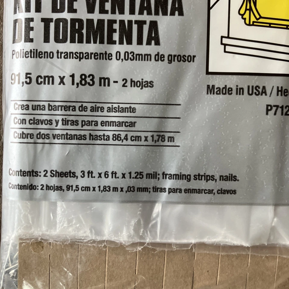 Frost King Storm Window P712H Clear Polyethylene Kit  3' x 6' 2 Packs 4 Total - Image 3 of 4