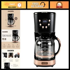 12-Cup Machine à café à drip programmable avec fermeture automatique & Filtre réutilisable - Feu