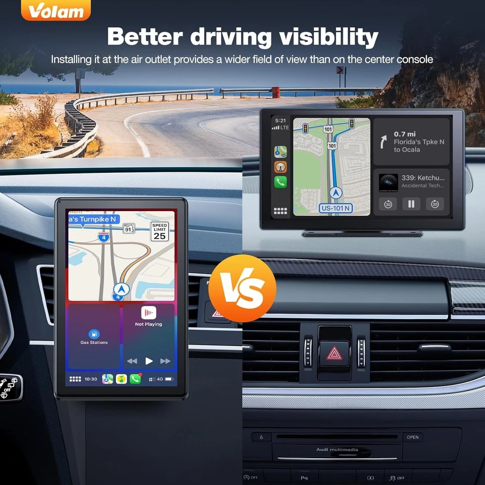 2025 New 7"Touchscreen Portable Wireless Car Stereo Apple Carplay&Android Auoto - Image 4 of 4