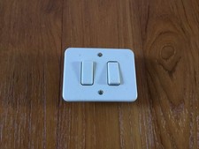 Interruttore Deviatore vintage placca pulsante BTicino serie Domino Doppio NUOVO