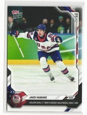 2026 Winter Olympics Topps Now Jack Hughes #18 Team USA Golden Goal Gold Medal