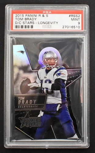 Tom Brady 2015 Panini Rookies & Stars Die-Cut Stars Longevity #RSS2 PSA 9 MINT