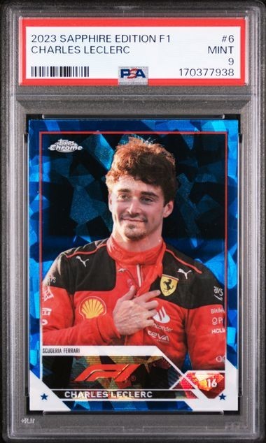 Charles Leclerc 2023 TOPPS CHROME SAPPHIRE EDITION F1 #6 PSA 9 MINT