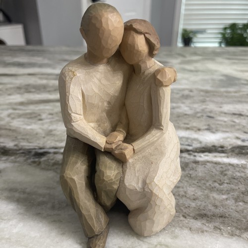Salice Albero Anniversario Uomo Donna Coppia Seduta Ti Amo Statuina Demdaco