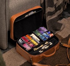 borsa muud flora in pelle per maglieria fatta a mano in whisky organizzazione ideale nuova