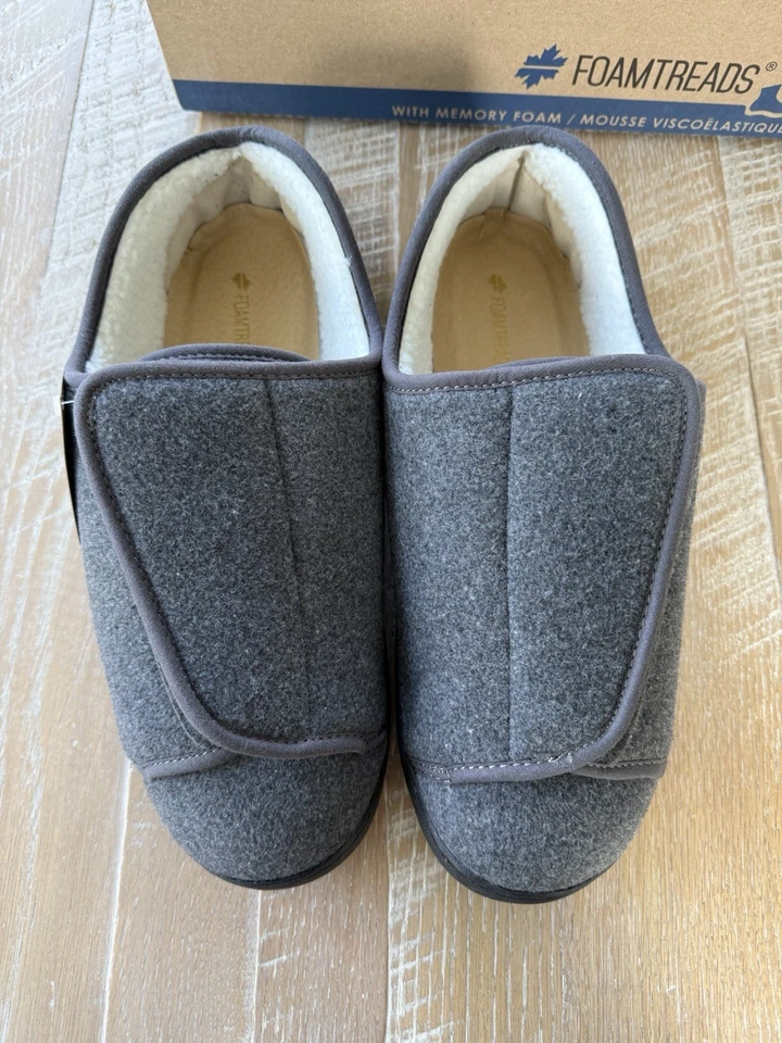 Foamtread Doctor U2 Men’s Grey Wool Wide Lined Slipper Size 11W - Image 4 of 4