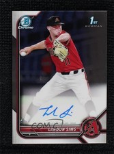 2022 Bowman Draft Chrome Draft Pick Auto Landon Sims #CDA-LSS Auto 0vs5