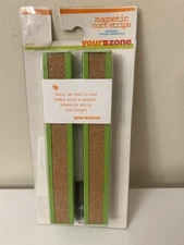 Your Zone Bulletin Bar Magnetic Cork Strips Board 2 Pack Classroom Dorm Green
