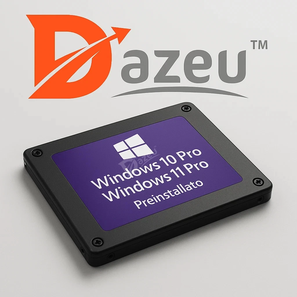 SSD 256 GB/500 GB con Windows 10 Pro/11 Pro preinstalado + licencia 🙂