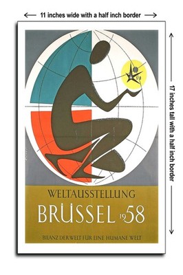 1958 Brussels World Expo - 11x17 Poster