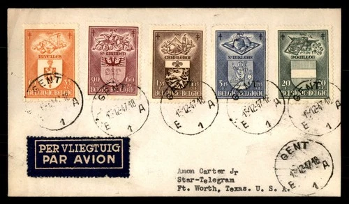 Mayfairstamps Belgium FDC 1947 TB Crests Combo First Day Cover aax_67313