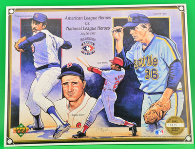 1992 Upper Deck American League Vs. National League Heroes 8x11 Promo Numbered