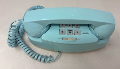 Antique telephone Aqua Blue touch tone Princess phone, Signature model, works