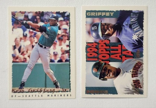 1995 Topps Ken Griffey Jr - 2 CARD LOT - #397 & ALL STAR #388