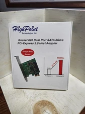 HighPoint Rocket 620 Dual-Port SATA 6Gb/s PCI-Express 2.0 Host Adapter – New