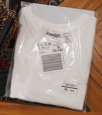 NWT 1 - Men's KING SIZE "V-Neck" S/S T-Shirt, XL/BIG, White