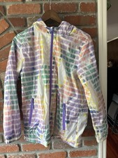 Cat Jack Kids Girls Hooded Jacket XL 14/16 Multicolor Zip Lightweight Spring