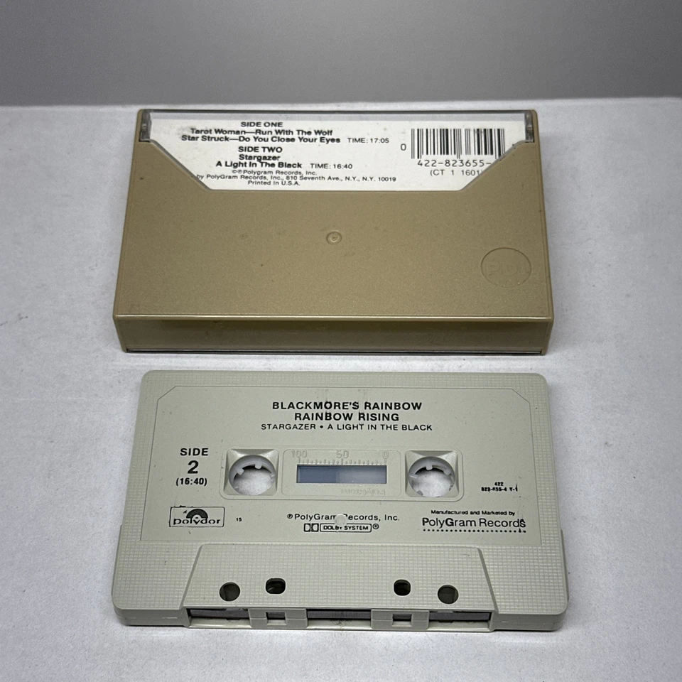 Lot 2 Blackmore's Rainbow Rainbow Rising & Ritchie Blackmore Cassette Polygram - Image 3 of 4